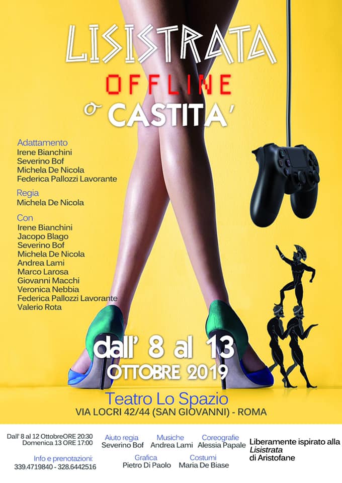 Lisistrata, offline o castità - TeatroLoSpazio - dall'8 al 13 ottobre 2019
