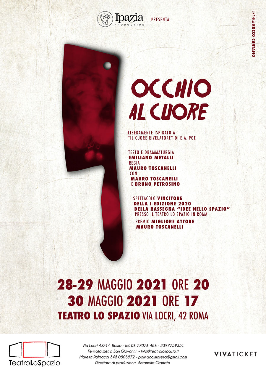 Occhio al Cuore - TeatroLoSpazio - dal 5 al 7 gennaio 2021 - Via Locri 42, Roma